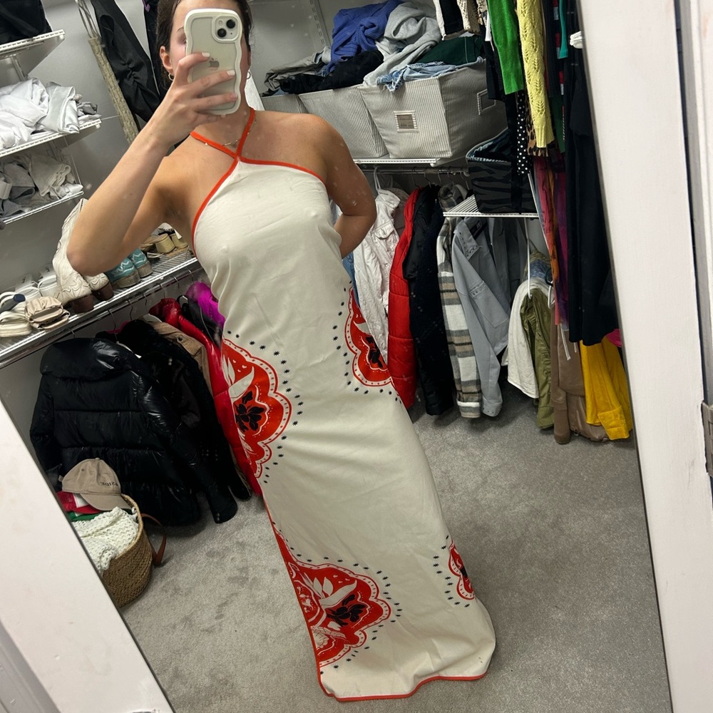 High neck maxi dress